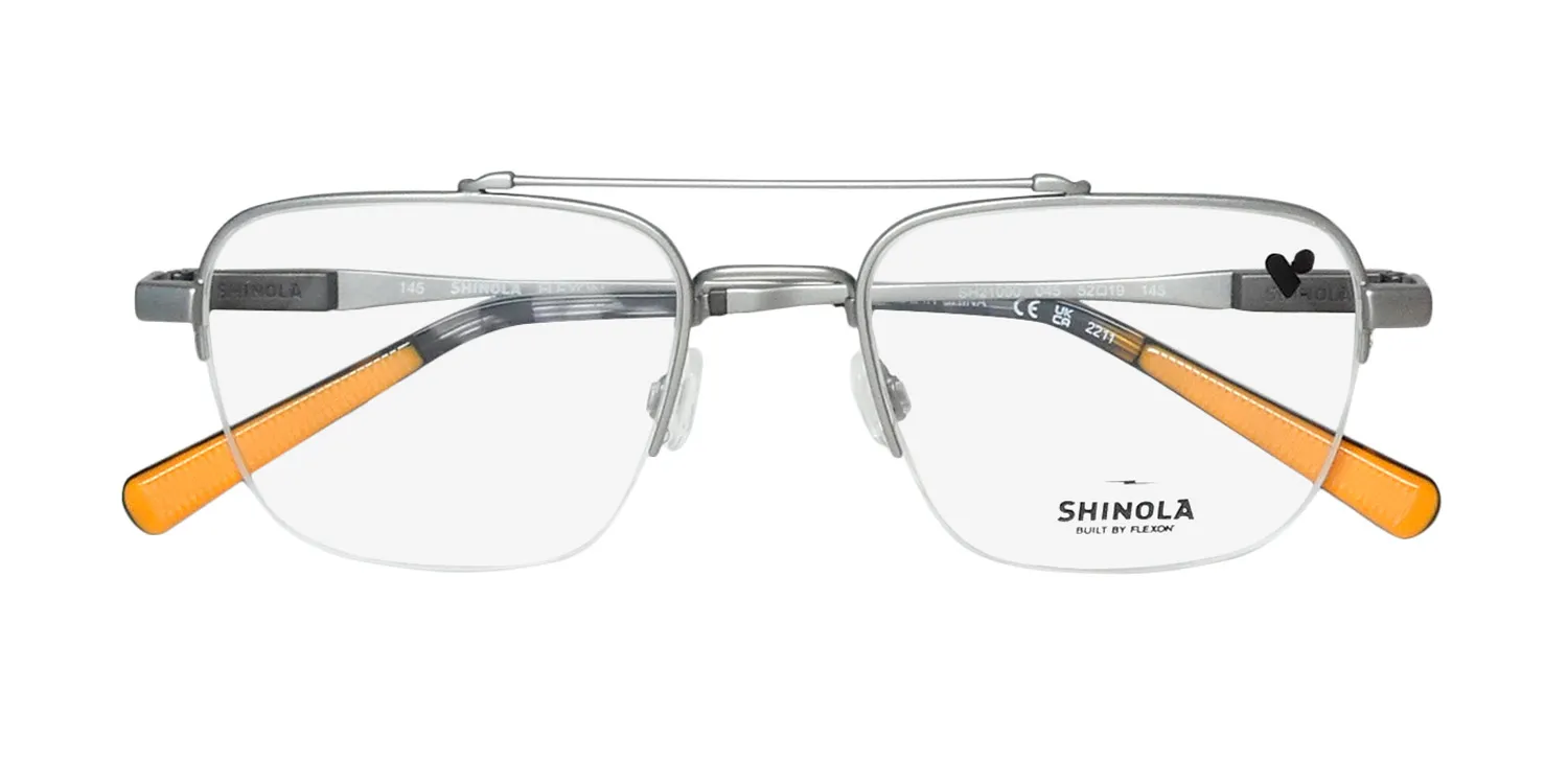 Flexon Shinola 21000 045 Eyeglasses Satin Silver 52mm 2
