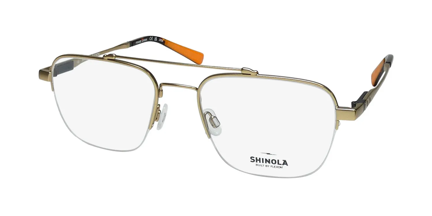 Flexon Shinola 21000 717 Eyeglasses Satin Gold 52mm