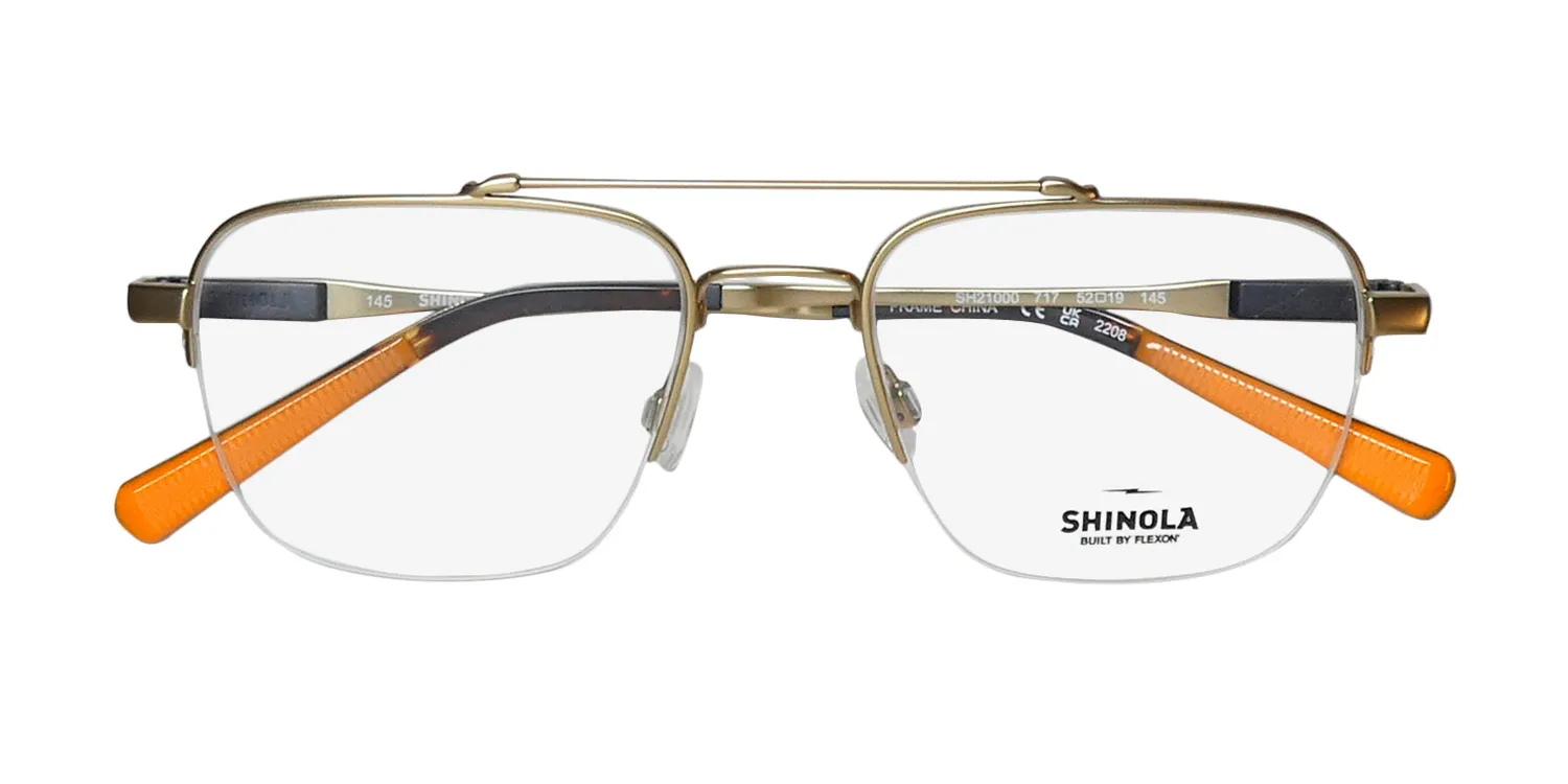 Flexon Shinola 21000 717 Eyeglasses Satin Gold 52mm 2