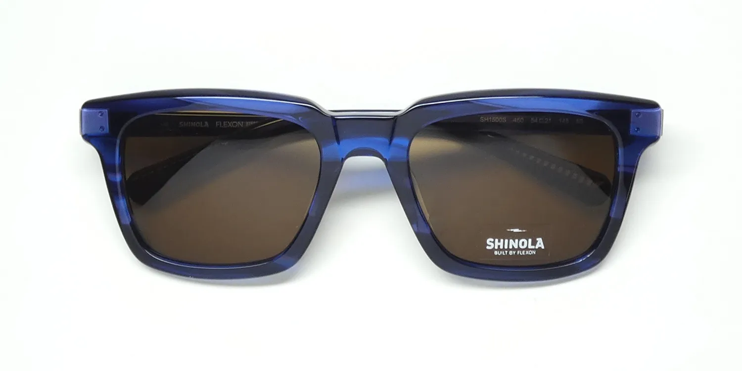 Flexon Shinola 1500s 460 Sunglasses Navy Horn 54mm Unisex 2