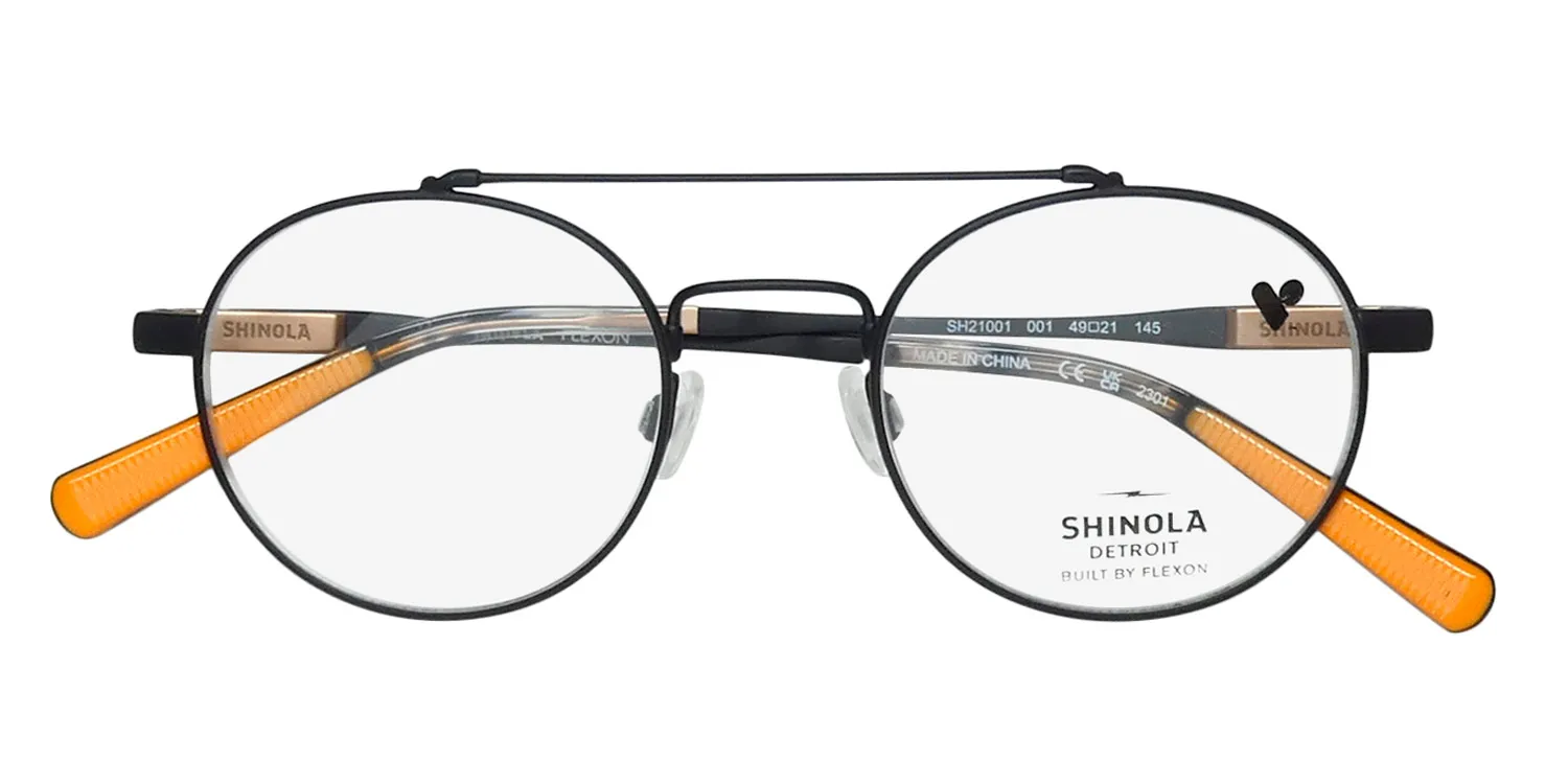 Flexon Shinola 21001 001 Eyeglasses Satin Black 49mm 2
