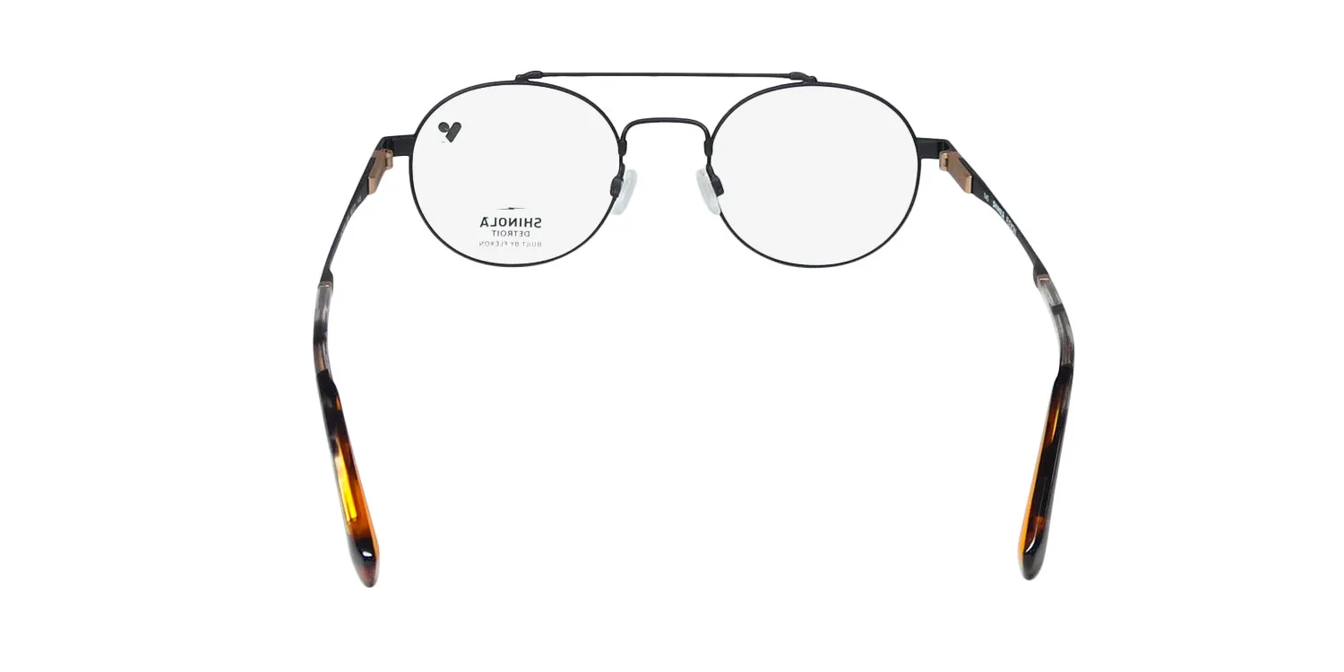 Flexon Shinola 21001 001 Eyeglasses Satin Black 49mm 5