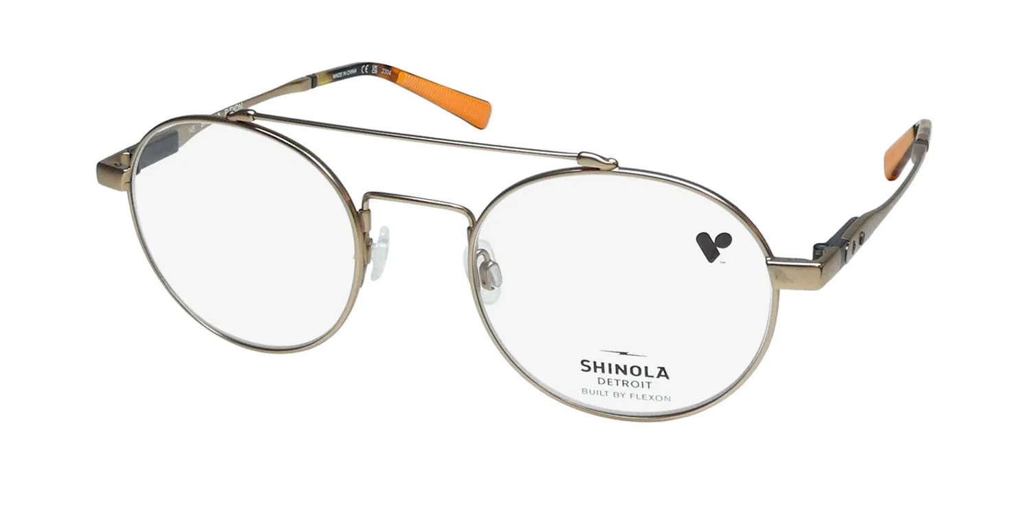 Flexon Shinola 21001 717 Eyeglasses Satin Gold 49mm