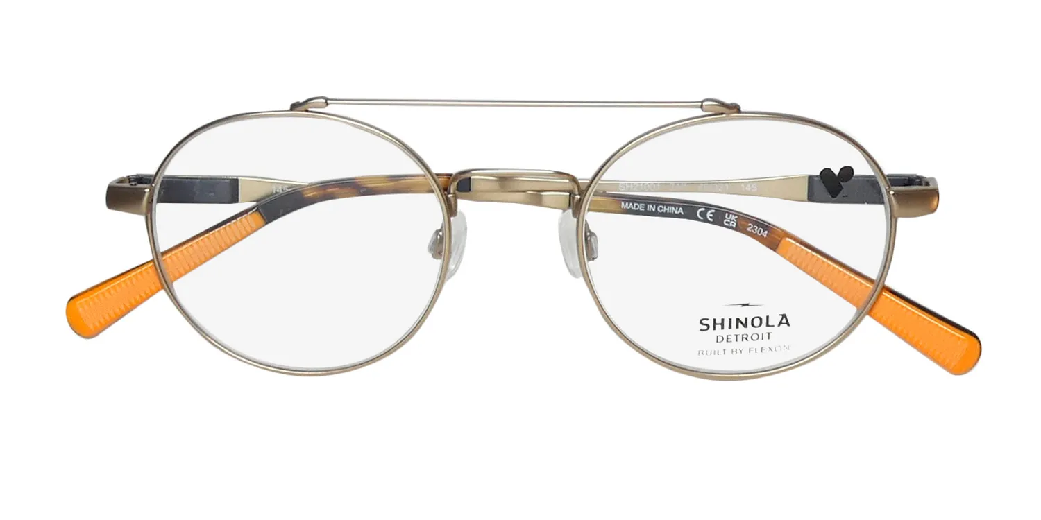Flexon Shinola 21001 717 Eyeglasses Satin Gold 49mm 2