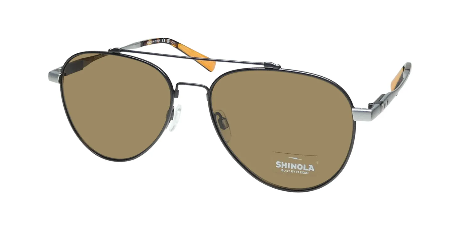 Flexon Shinola 2101s 071 Sunglasses Satin Gunmetal 56mm
