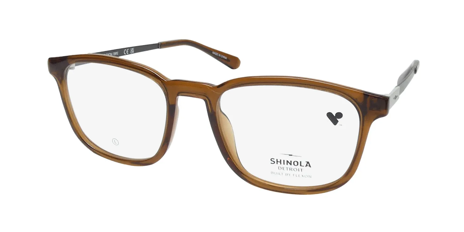 Flexon Shinola 37002 210 Eyeglasses Crystal Cashew 52mm Unisex