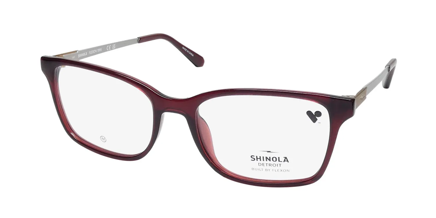 Flexon Shinola 37003 612 Eyeglasses Crystal Rosewood 53mm Unisex