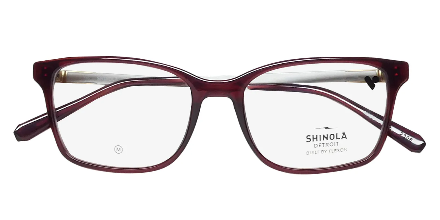 Flexon Shinola 37003 612 Eyeglasses Crystal Rosewood 53mm Unisex 2