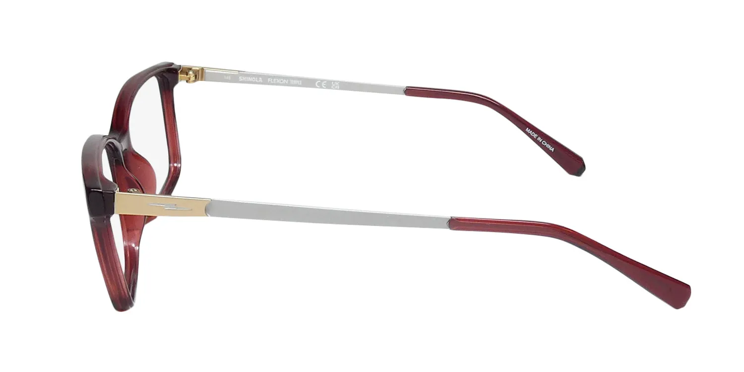 Flexon Shinola 37003 612 Eyeglasses Crystal Rosewood 53mm Unisex 4
