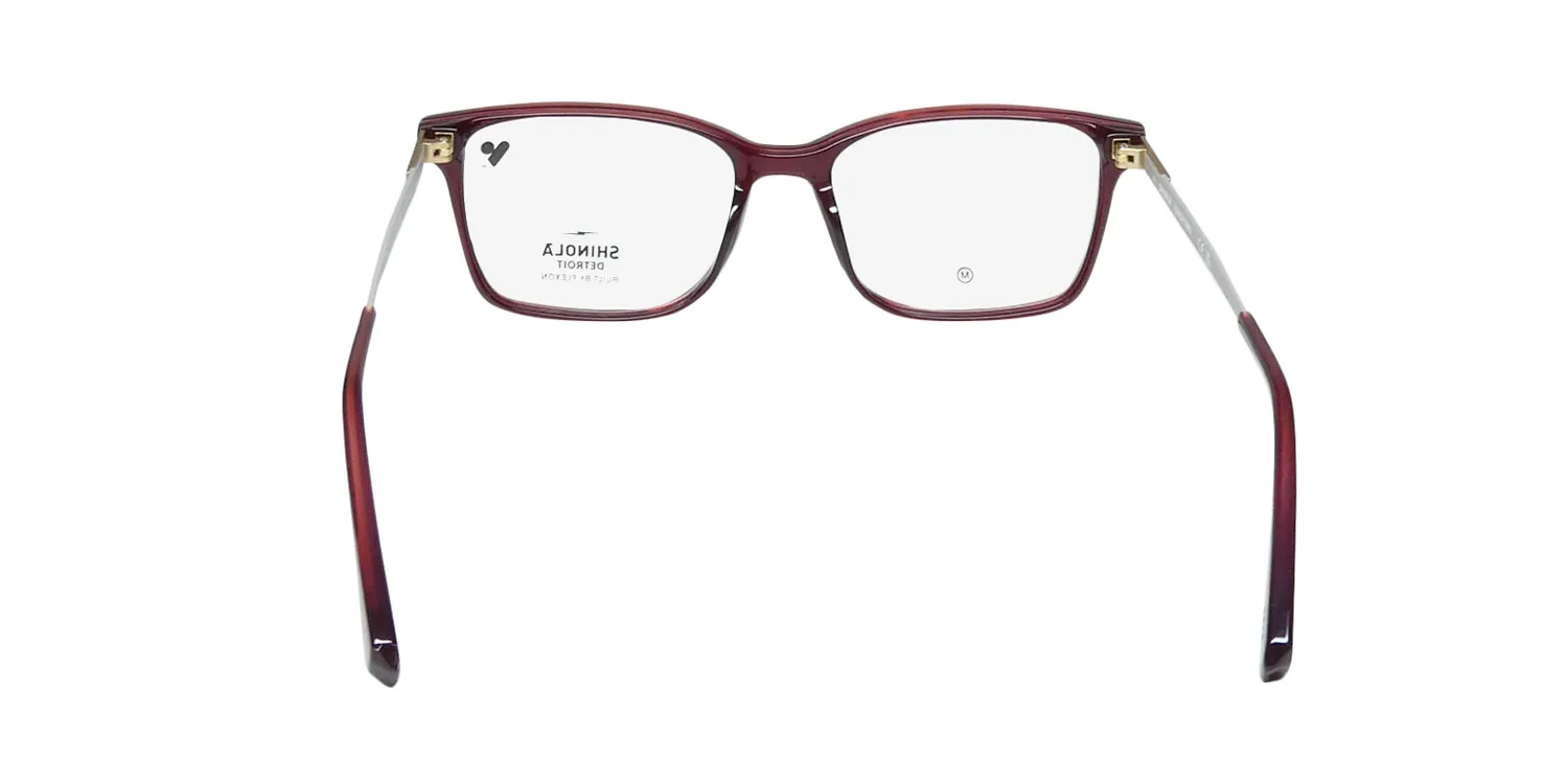 Flexon Shinola 37003 612 Eyeglasses Crystal Rosewood 53mm Unisex 5