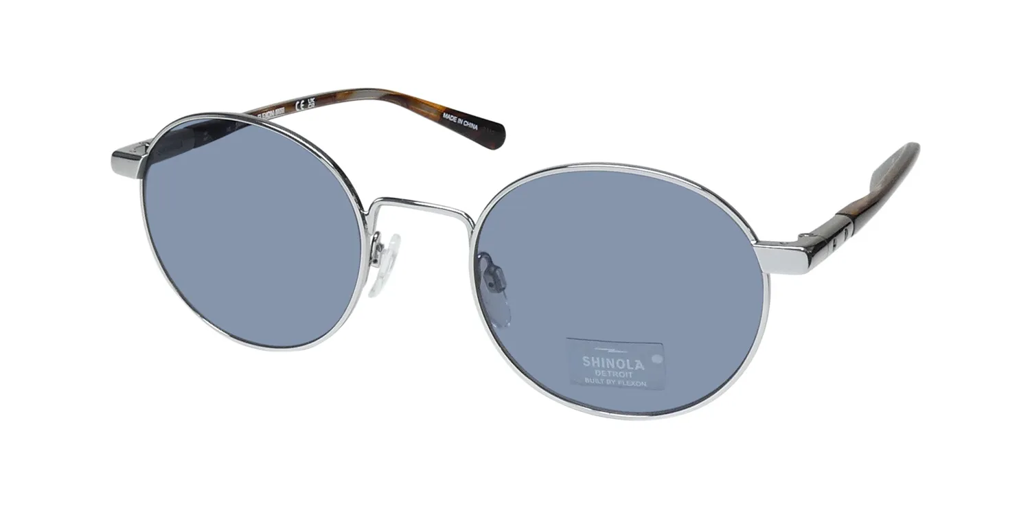 Flexon Shinola 2301s 045 Sunglasses Shiny Silver 51mm