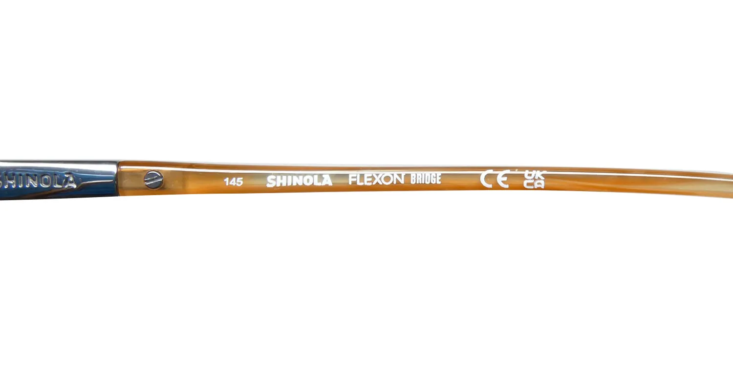 Flexon Shinola 23003 245 Eyeglasses Amber Horn 54mm Unisex 7