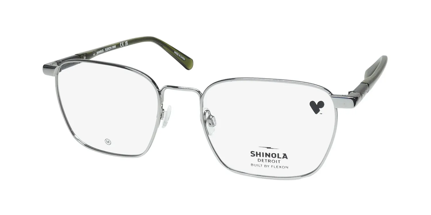 Flexon Shinola 23002 045 Eyeglasses Shiny Silver 53mm