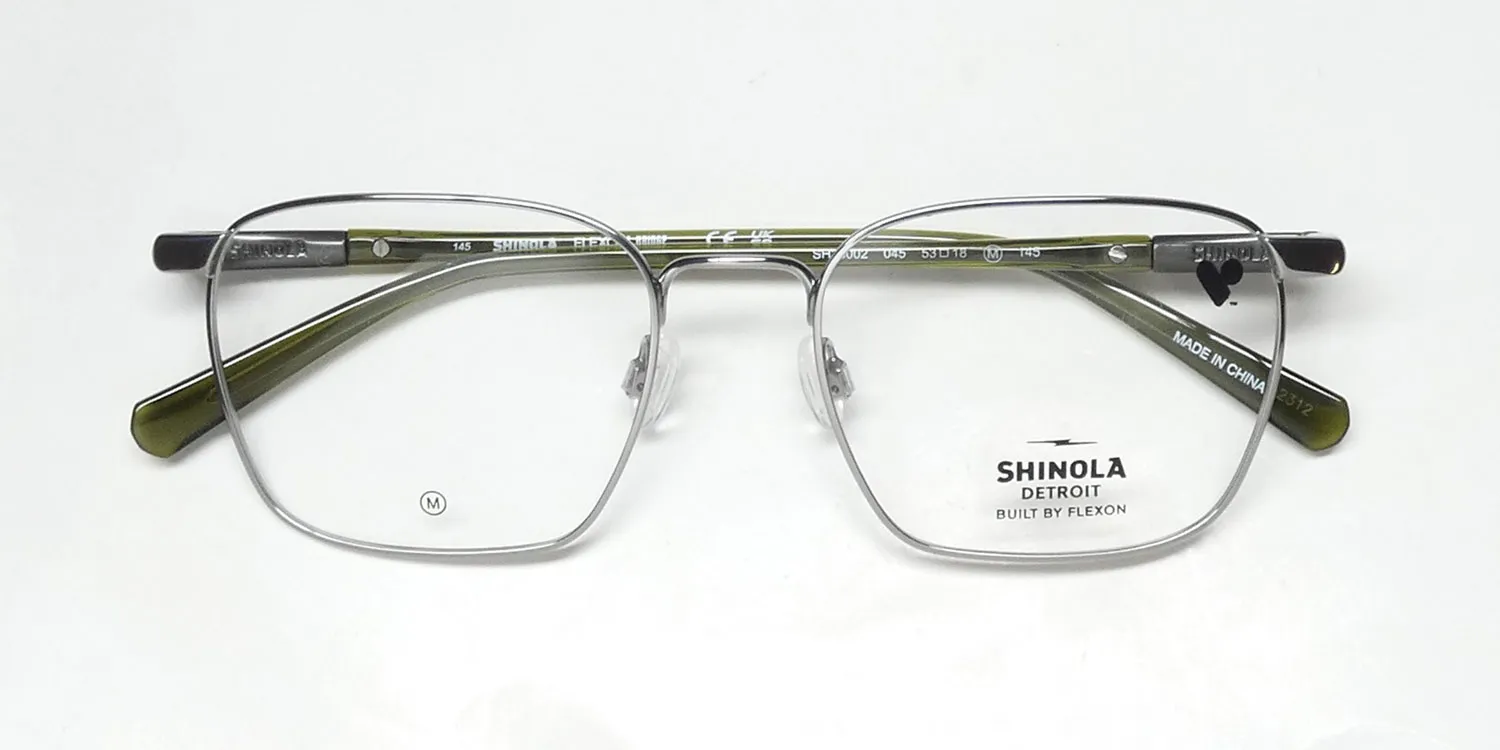 Flexon Shinola 23002 045 Eyeglasses Shiny Silver 53mm 2