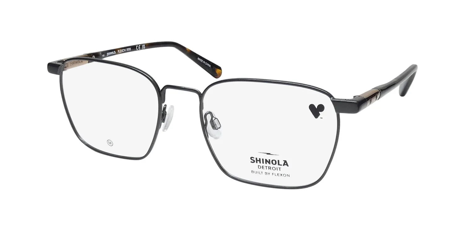 Flexon Shinola 23002 070 Eyeglasses Shiny Gunmetal 53mm