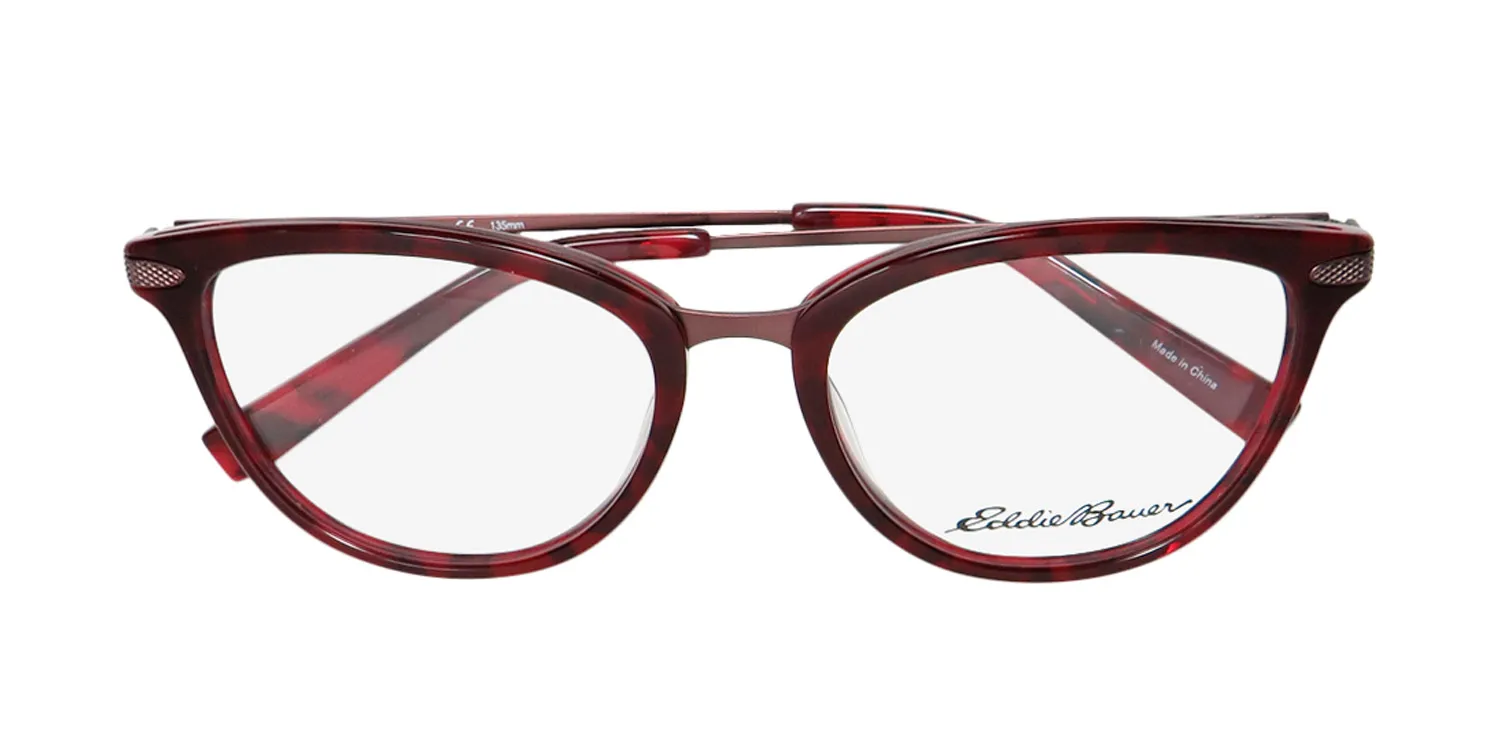 Eddie Bauer 32208 re Eyeglasses Red 52mm 2