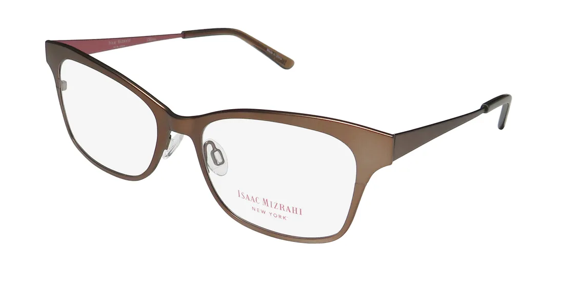 Isaac Mizrahi 30016 br Eyeglasses Brown 52mm