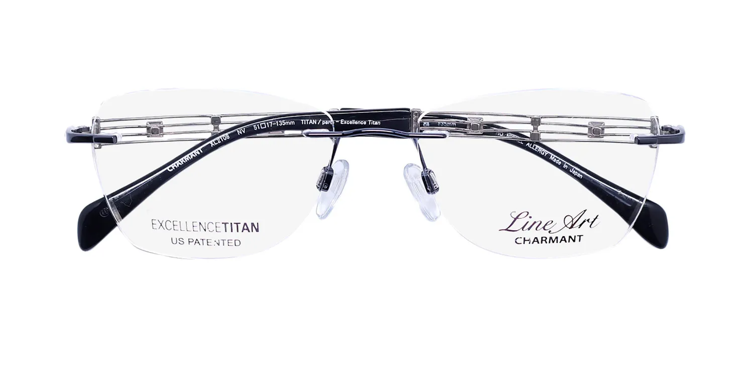 Charmant 2108 nv Eyeglasses Navy Blue 51mm Women 2