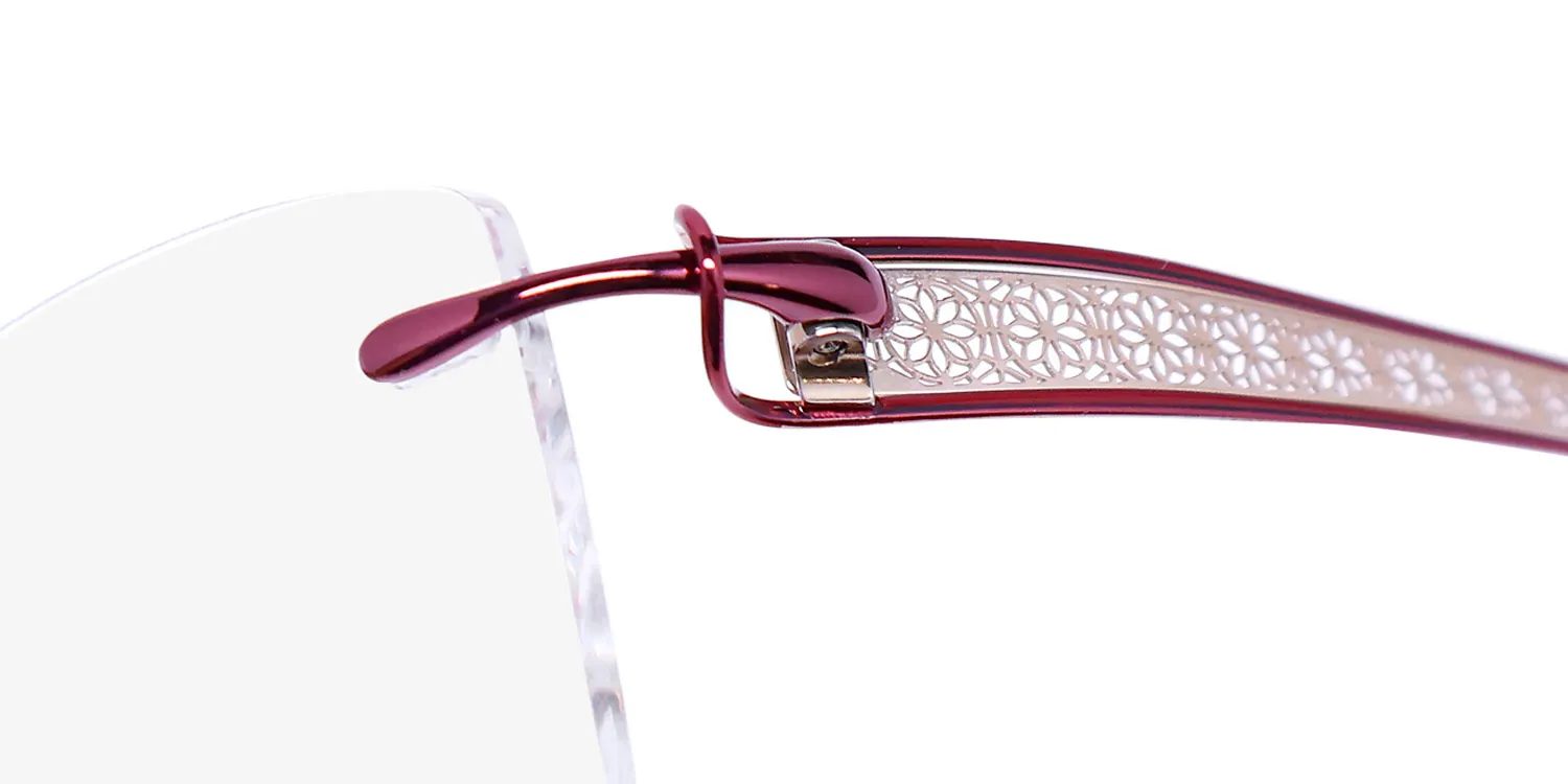 Charmant 2152 bu Eyeglasses Burgundy 51mm Women 6