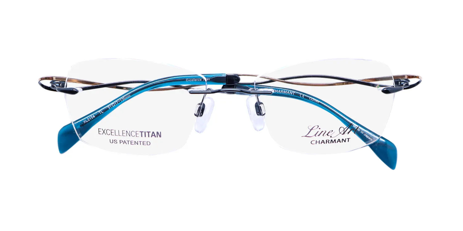 Charmant 2154 tl Eyeglasses Teal 51mm Women 2