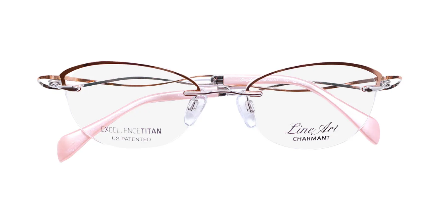 Charmant 2160 rg Eyeglasses Rose Gold 51mm Women 2