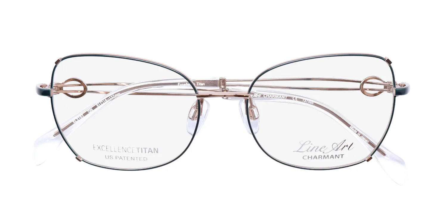Charmant 2157 gn Eyeglasses Green 51mm Women 2