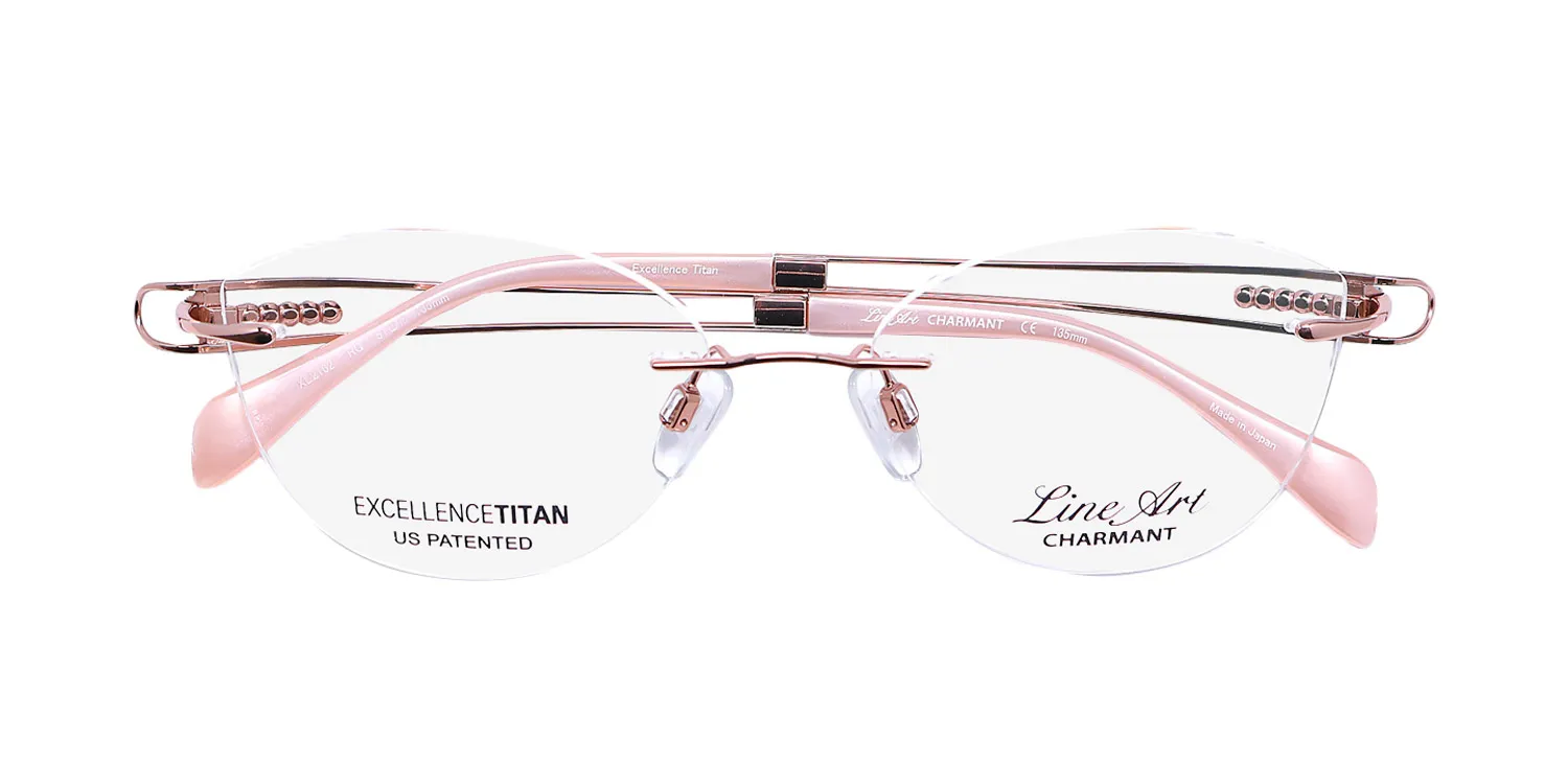 Charmant 2162 rg Eyeglasses Rose Gold 51mm Women 2