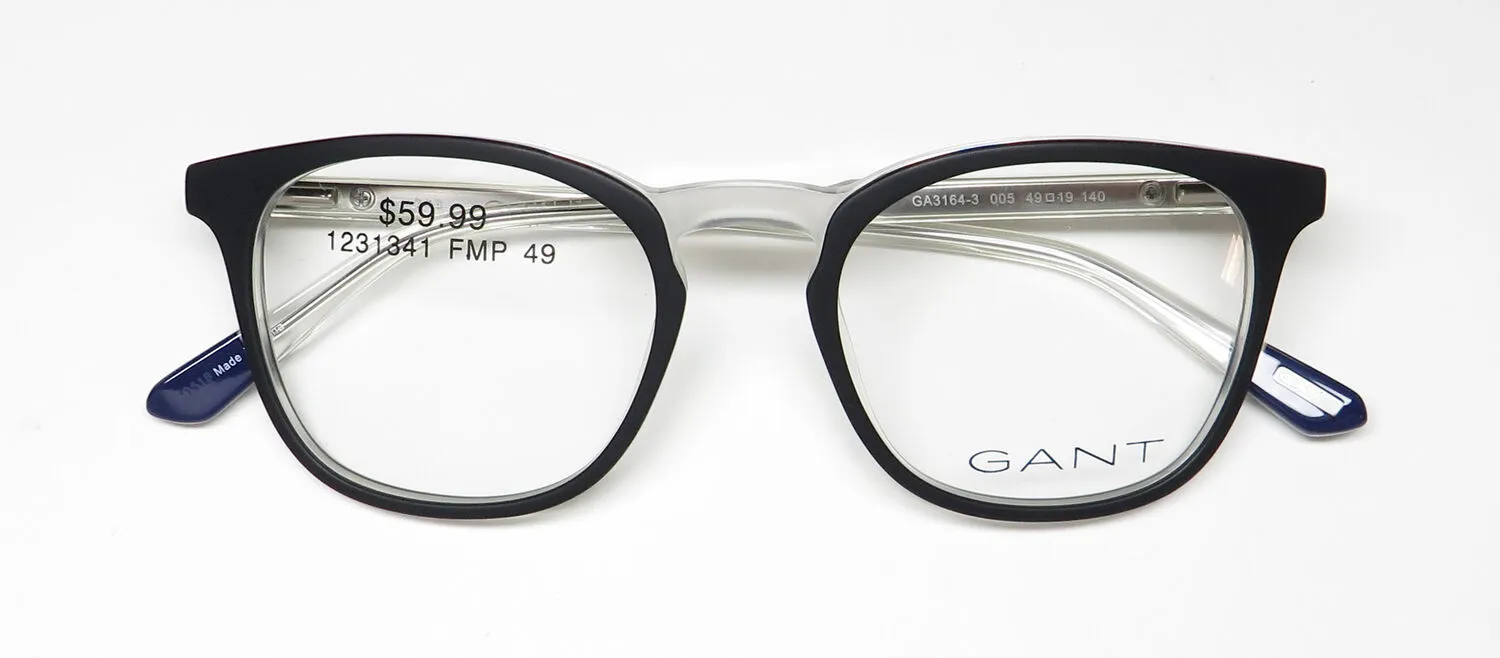 Gant 3164-3 005 Eyeglasses Black 49mm Unisex 2
