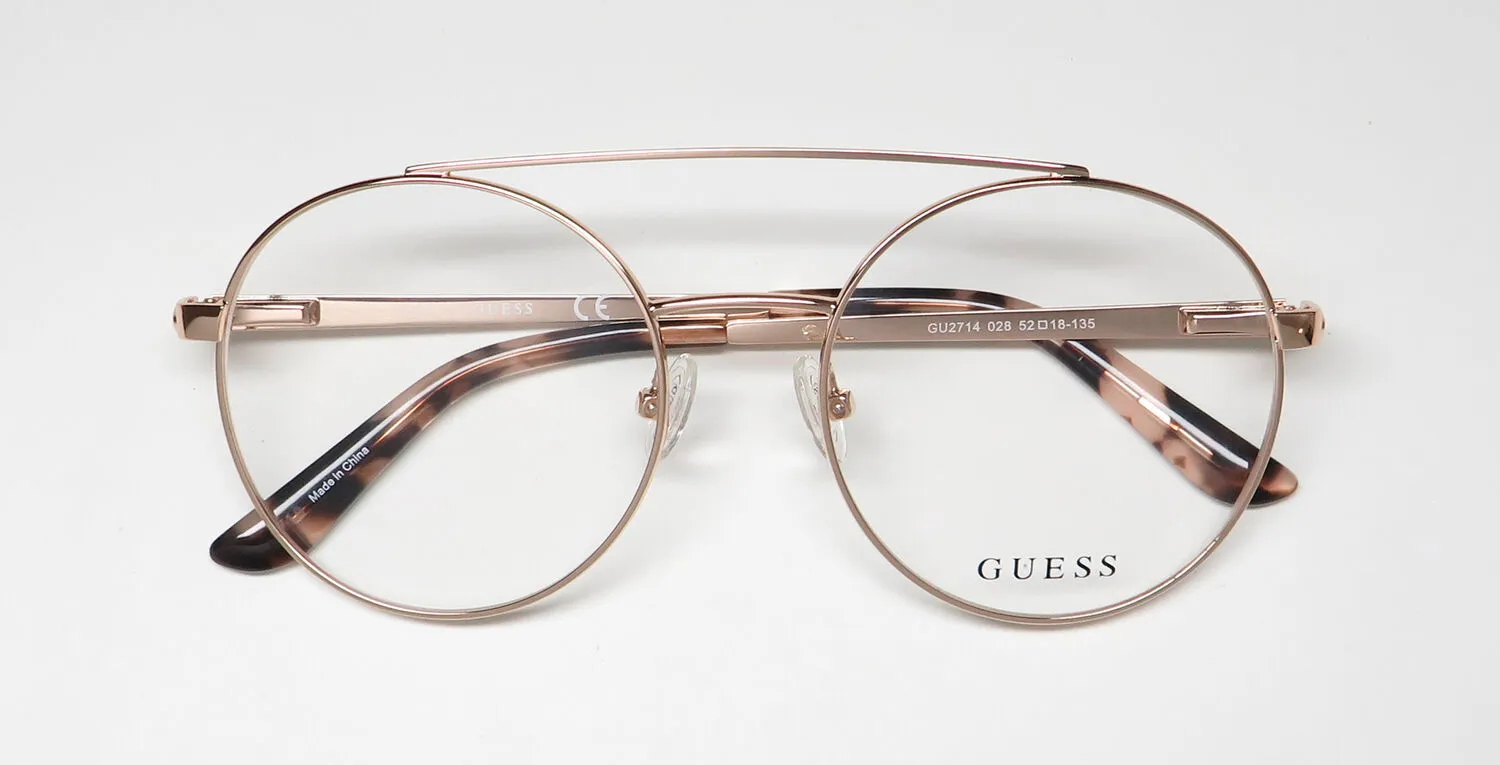 Guess 2714 028 Eyeglasses Shiny Rose Gold 52mm Unisex 2