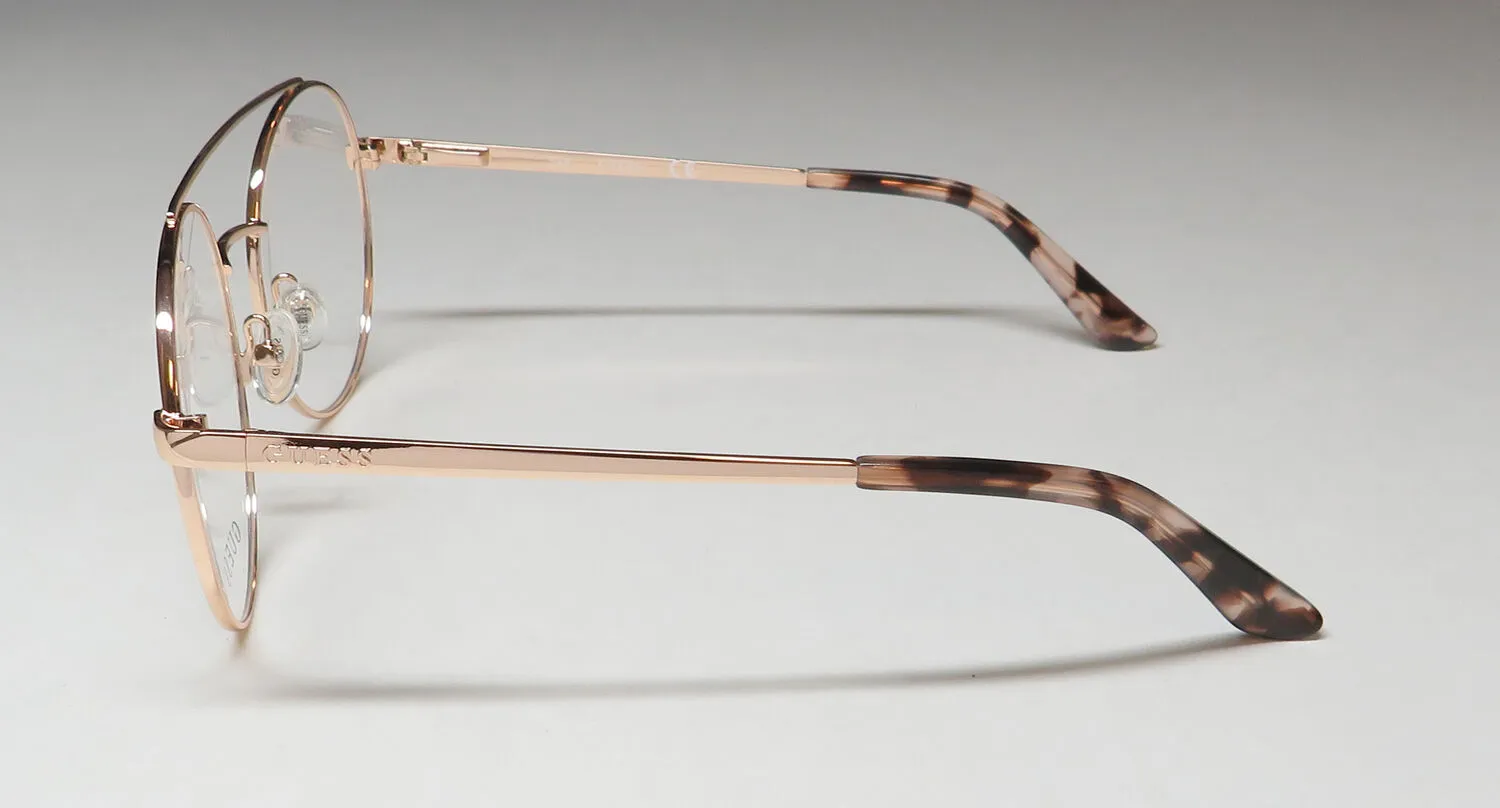 Guess 2714 028 Eyeglasses Shiny Rose Gold 52mm Unisex 4