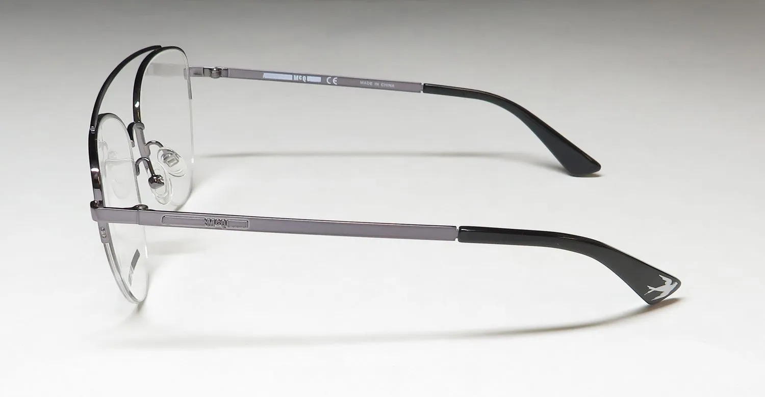 Alexander McQueen Mq0165o 001 Eyeglasses Ruthenium 55mm 4