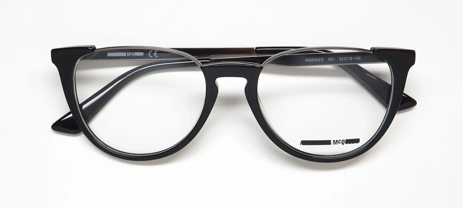 Alexander McQueen Mq0202o 001 Eyeglasses Black 52mm Unisex 2
