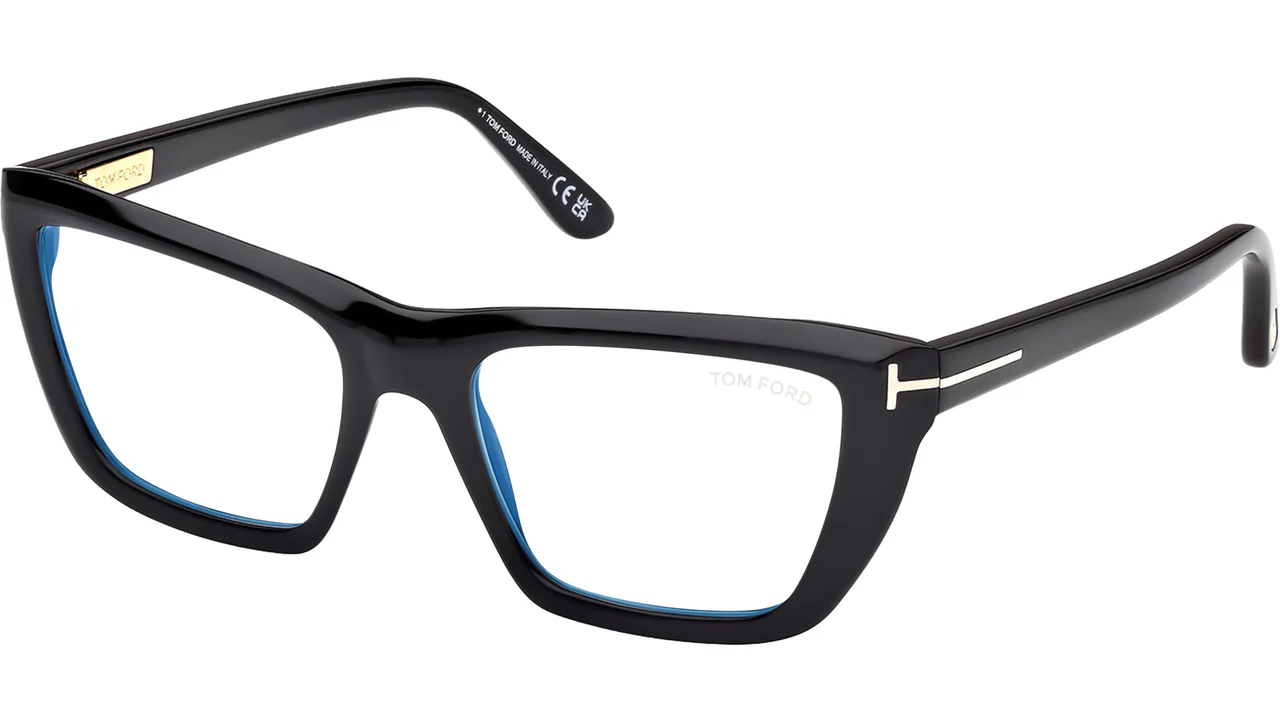 Tom Ford FT6047B 001 Eyeglasses Shiny Black 54mm Women