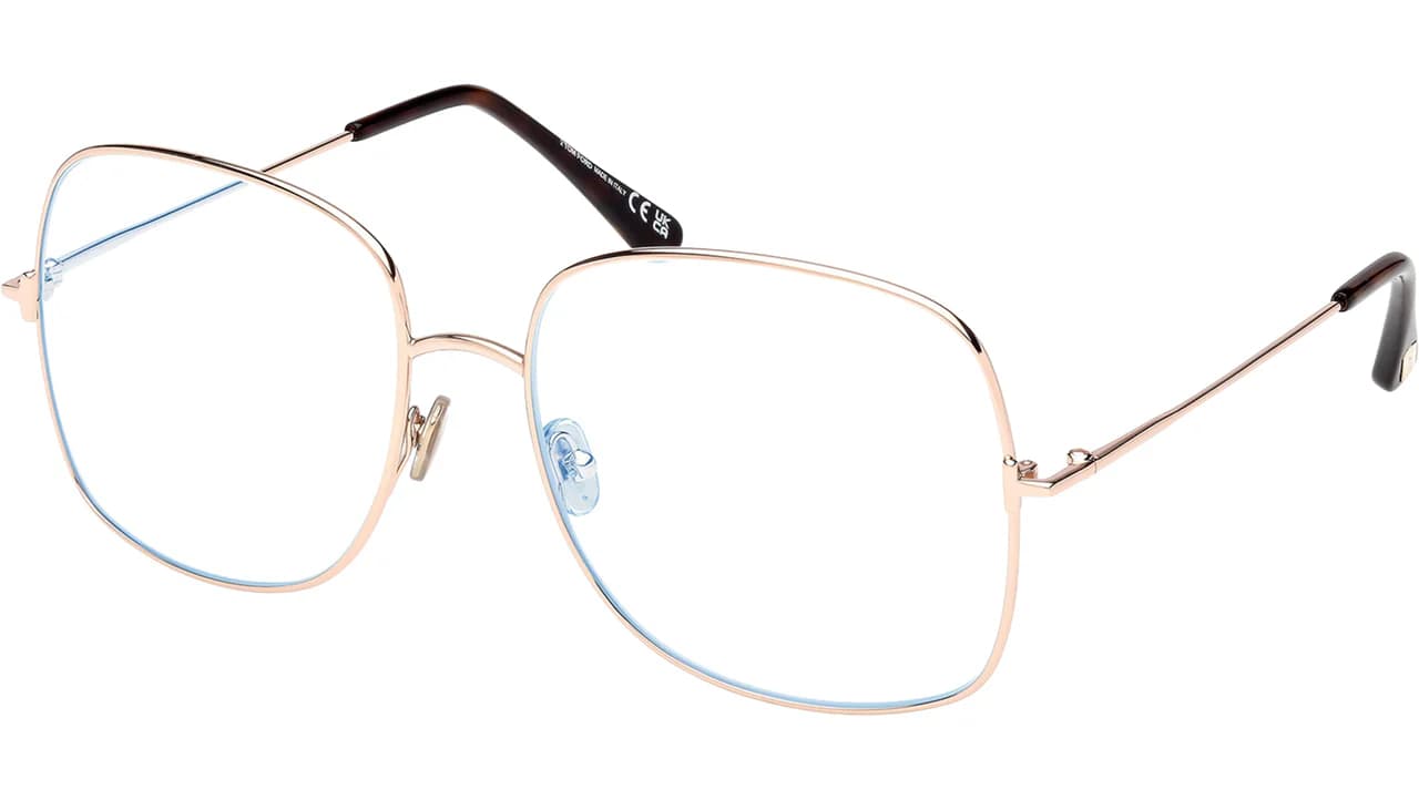 Tom Ford FT6048B 28 Eyeglasses Shiny Rose Gold 59mm Women
