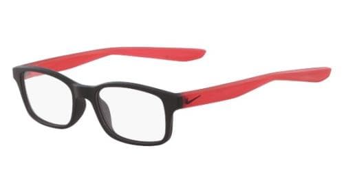 Nike 5005 006 Eyeglasses Matte Black Red 49mm Kids