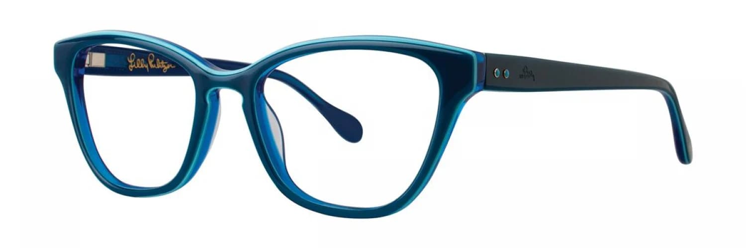 Lilly Pulitzer Copeland Eyeglasses Teal 48mm Women
