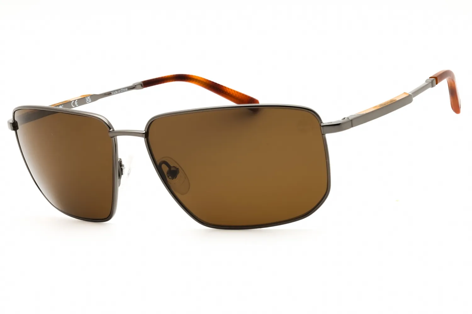 Timberland TB00010 06H Sunglasses Shiny Dark Nickeltin 61mm Men