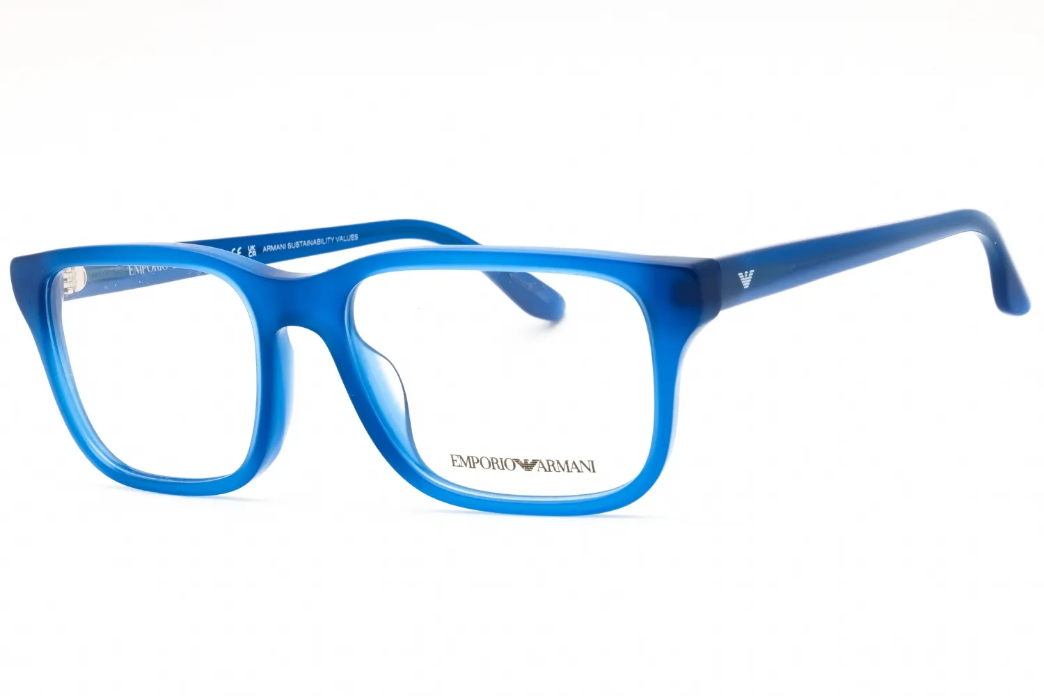 Emporio Armani 0EA3250U 6201 Eyeglasses Shiny Opalescent Blue 54mm Men