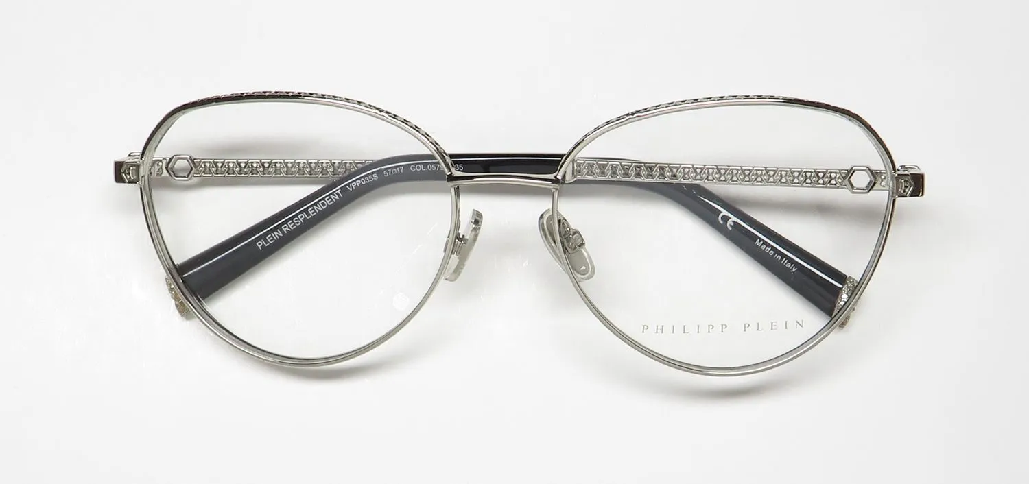 Philipp Plein Vpp035s 0579 Eyeglasses Silver 57mm 2