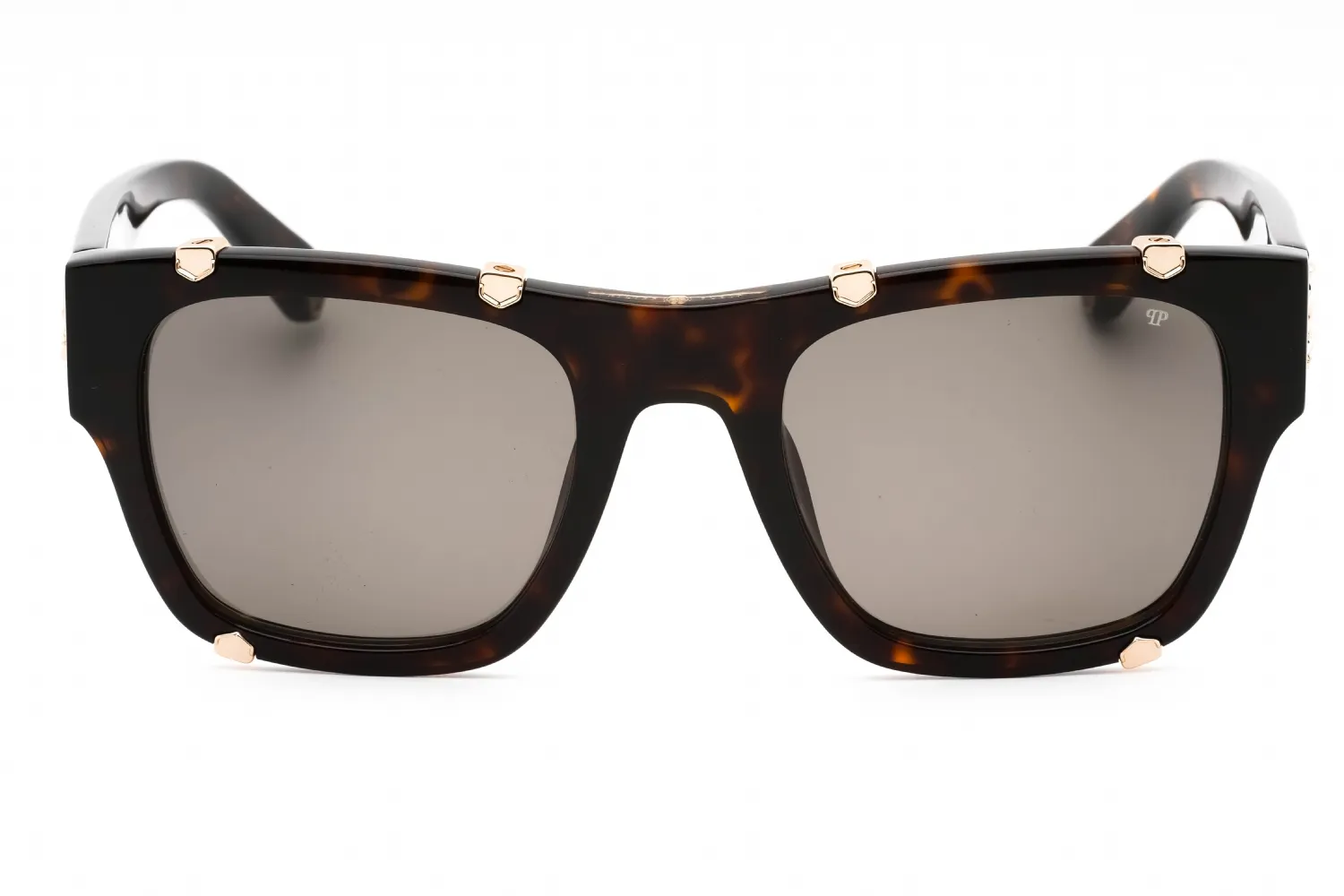Philipp Plein SPP042W 0722 Sunglasses Shiny Dark Tortoise Gold 54mm Unisex 2