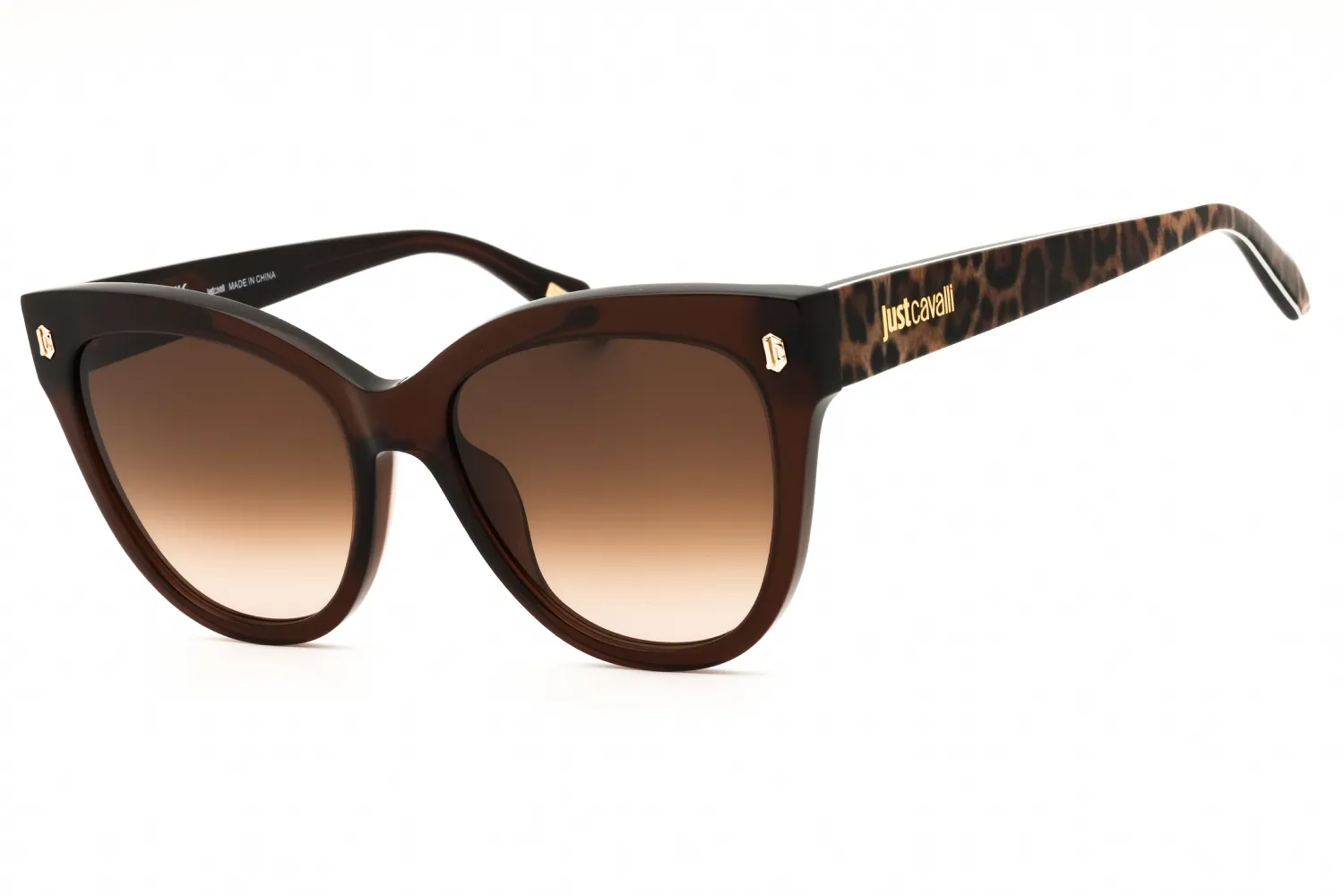 Just Cavalli SJC043 0AAK Sunglasses Transparent Brown 55mm Women