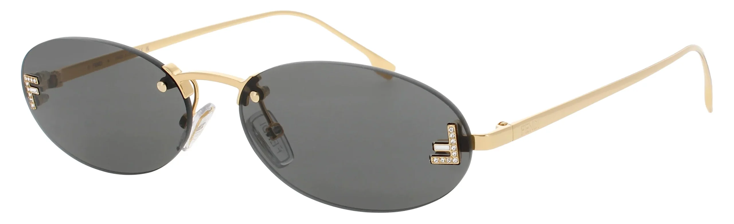 Fendi FE4075US 30A Sunglasses Shiny Endura Gold 54mm Women