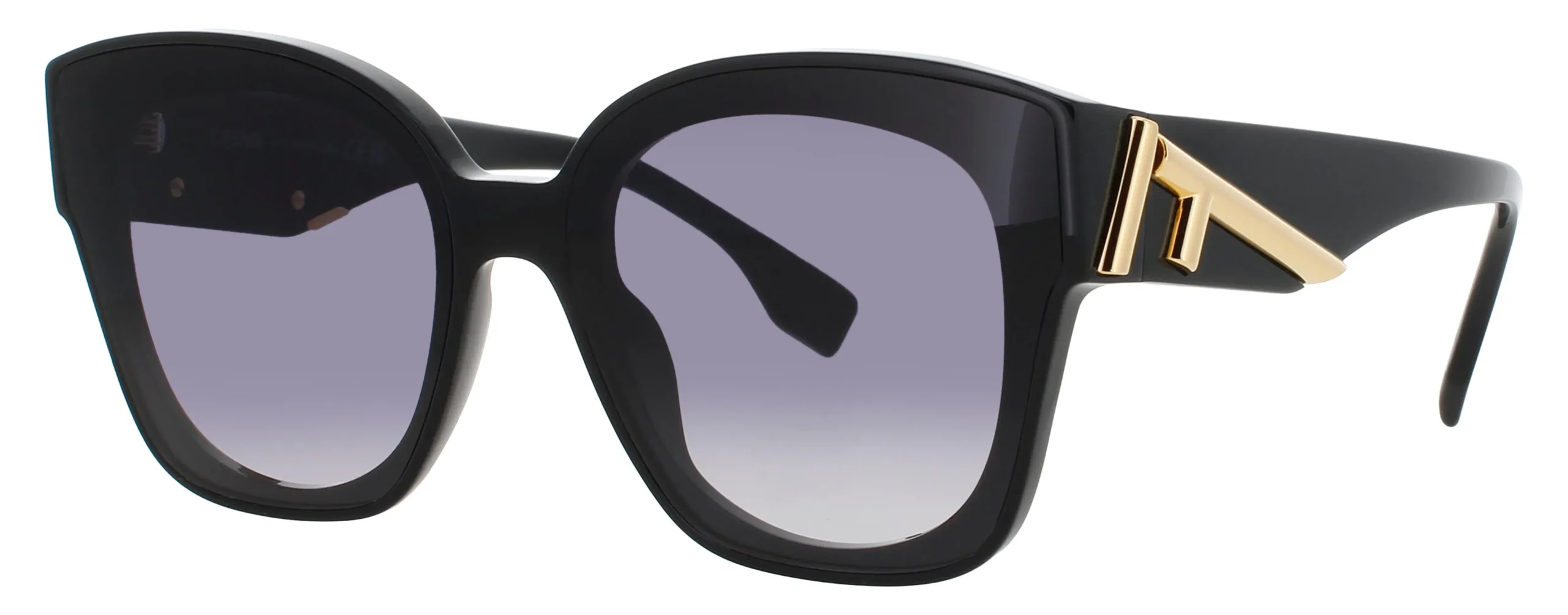 Fendi FE40098I 01W Sunglasses Shiny Black 63mm Women
