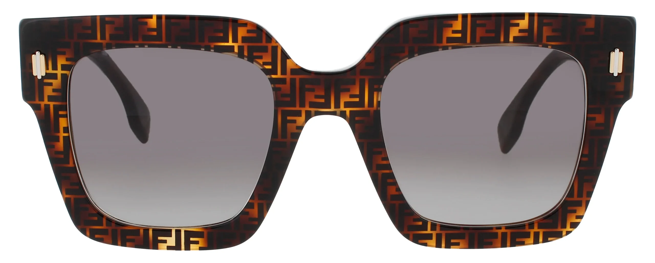 Fendi FE40101I 55B Sunglasses Coloured Havana 50mm Women 2