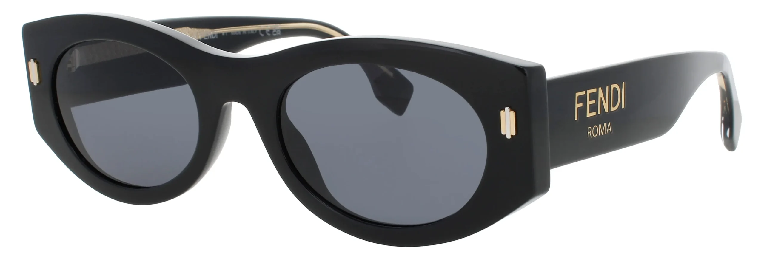Fendi FE40125I 01V Sunglasses Shiny Black 52mm Women