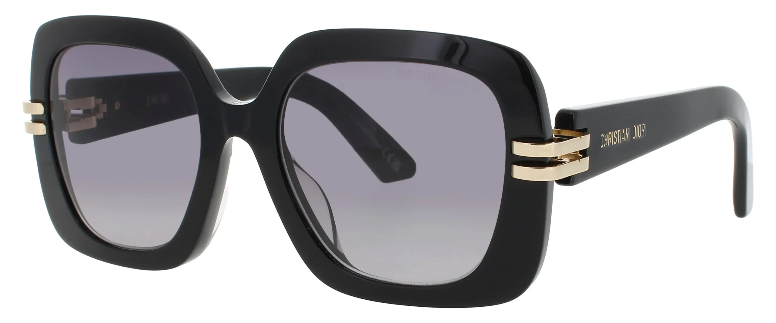 Dior CD40154F 01B Sunglasses Shiny Black 55mm Women