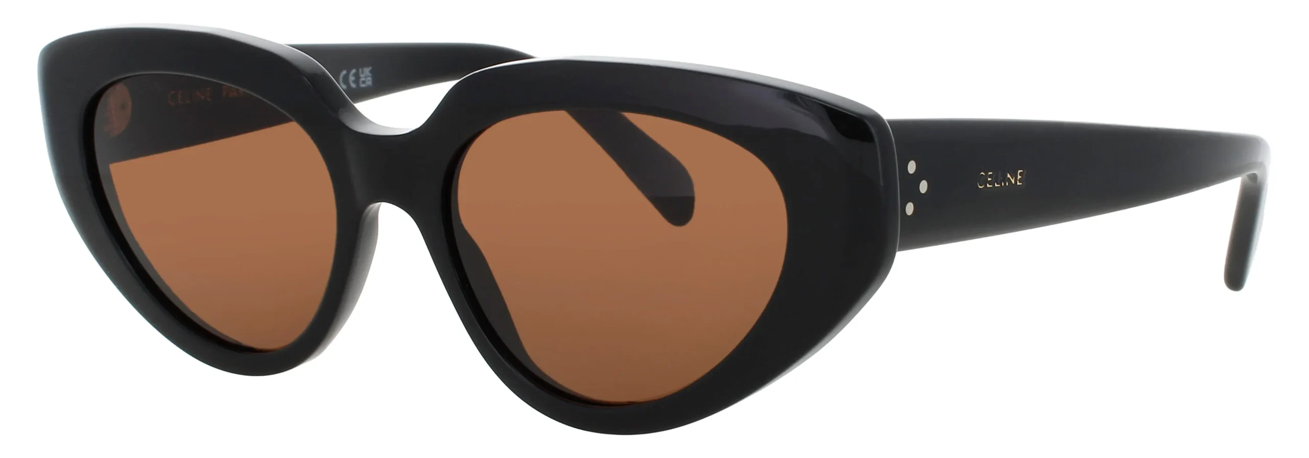 Celine CL40286I 01E Sunglasses Shiny Black 53mm Women