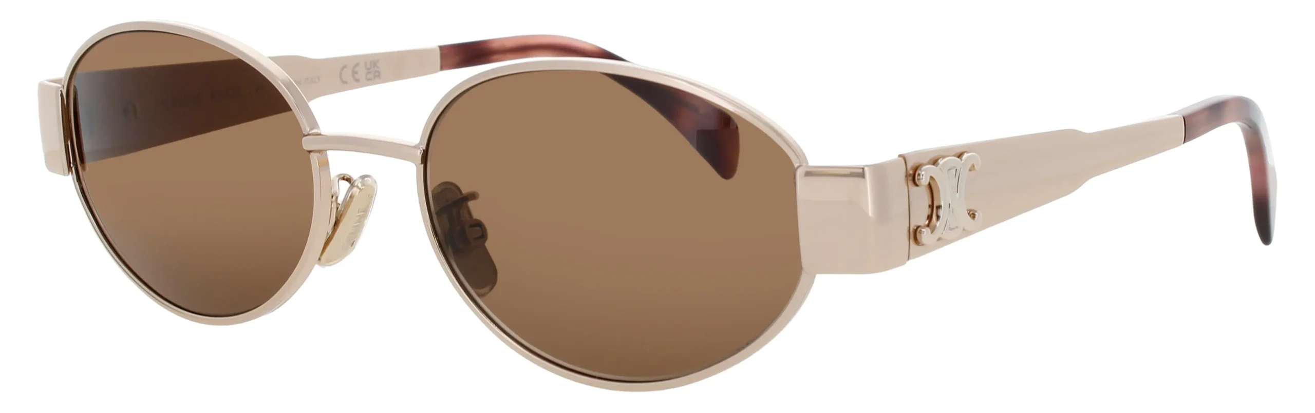 Celine CL40235U 28E Sunglasses Shiny Rose Gold 54mm Women