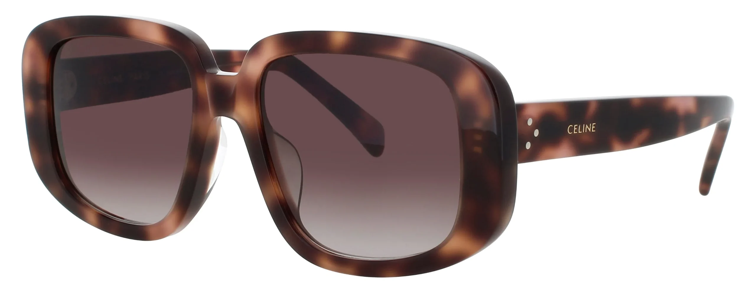 Celine CL40299U 55K Sunglasses Yellow Havana 55mm Women