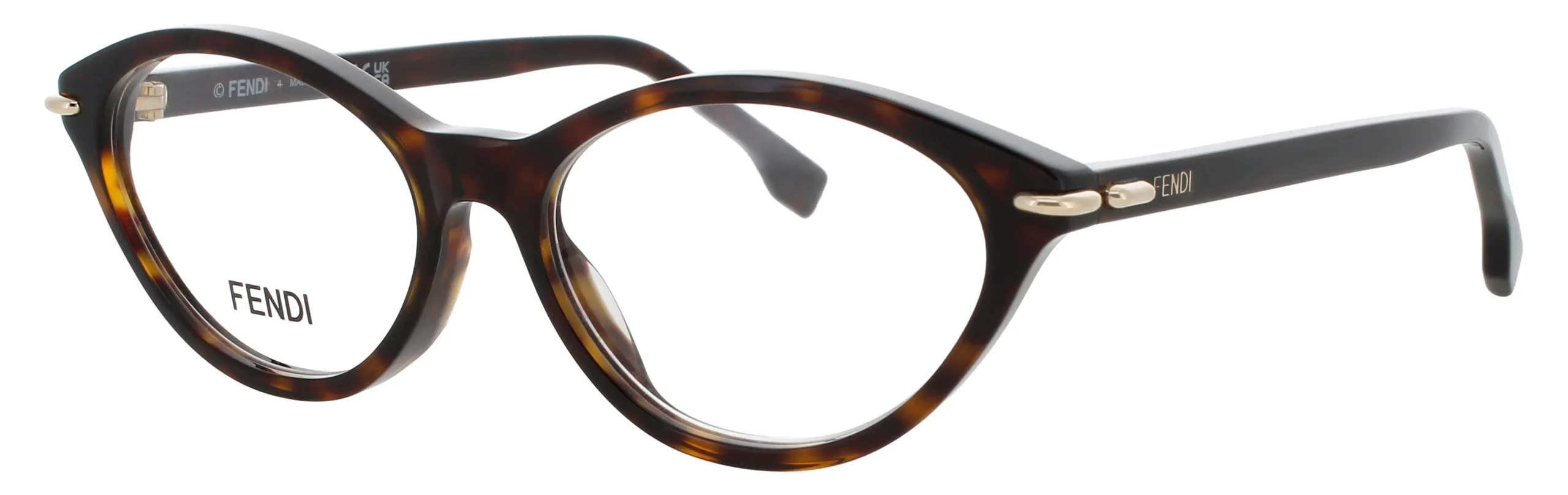 Fendi FE50126I 052 Eyeglasses Dark Havana 53mm Women